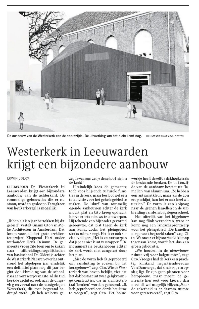 Westerkerk in de Leeuwarder Courant